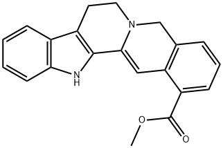 5,7,8,13-Tetrahydrobenz[g]indolo[2,3-a]quinolizine-1-carboxylic acid methyl ester structure