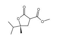 (R)-3-carbomethoxy-5-methyl-5-(1'-methyl)ethyl-(3)H-4,5-dihydro-2-furanone Structure