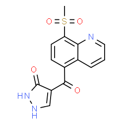 3H-Pyrazol-3-one,1,2-dihydro-4-[[8-(methylsulfonyl)-5-quinolinyl]carbonyl]- structure