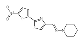 1-Piperidinamine,N-[[2-(5-nitro-2-thienyl)-4-thiazolyl]methylene]- Structure