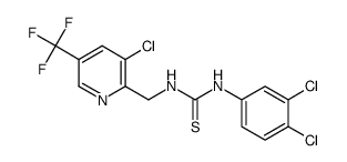 1-((3-chloro-5-(trifluoromethyl)pyridin-2-yl)methyl)-3-(3,4-dichlorophenyl)thiourea Structure