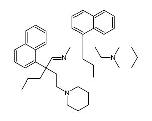 1-[3-(1-Naphtyl)-3-[N-[2-(1-naphtyl)-2-(2-piperidinoethyl)pentyl]iminomethyl]hexyl]piperidine结构式