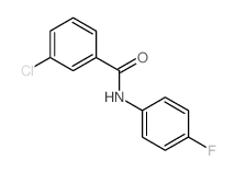 3-chloro-N-(4-fluorophenyl)benzamide Structure