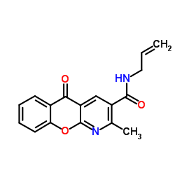 2-METHYL-10-OXO-10H-9-OXA-1-AZA-ANTHRACENE-3-CARBOXYLIC ACID ALLYLAMIDE结构式