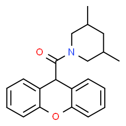 (3,5-dimethylpiperidin-1-yl)(9H-xanthen-9-yl)methanone结构式