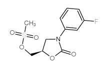 (5R)-3-(3-氟苯基)-5-[[(甲磺酰)氧]甲基]-2-恶唑烷酮结构式