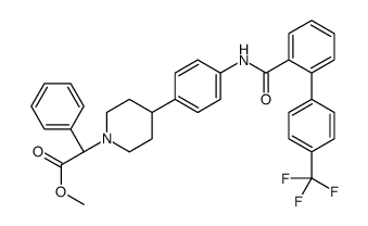 methyl (2R)-2-phenyl-2-[4-[4-[[2-[4-(trifluoromethyl)phenyl]benzoyl]amino]phenyl]piperidin-1-yl]acetate Structure