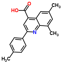 6,8-Dimethyl-2-(4-methylphenyl)-4-quinolinecarboxylic acid Structure