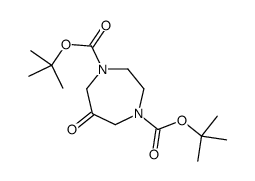 6-氧代-1,4-二氮杂卓-1,4-二羧酸二叔丁酯结构式
