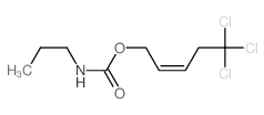 [(Z)-5,5,5-trichloropent-2-enyl] N-propylcarbamate结构式