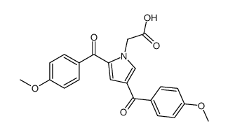 2-[2,4-bis(4-methoxybenzoyl)pyrrol-1-yl]acetic acid结构式