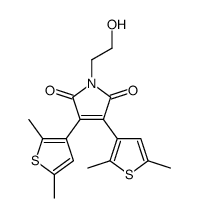 3,4-bis(2,5-dimethylthiophen-3-yl)-1-(2-hydroxyethyl)pyrrole-2,5-dione Structure