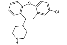 2-Chloro-10-piperazino-10,11-dihydrodibenzo[b,f]thiepin结构式