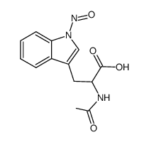 (2S)-2-(acetyl-nitroso-amino)-3-(1H-indol-3-yl)propanoic acid Structure