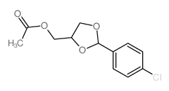 1,3-Dioxolane-4-methanol,2-(4-chlorophenyl)-, 4-acetate structure