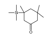 3,3,5-trimethyl-5-trimethylsilylcyclohexan-1-one Structure