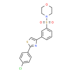 4-({3-[2-(4-Chlorophenyl)-1,3-thiazol-4-yl]phenyl}sulfonyl)morpholine结构式