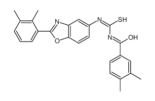 Benzamide, N-[[[2-(2,3-dimethylphenyl)-5-benzoxazolyl]amino]thioxomethyl]-3,4-dimethyl- (9CI)结构式