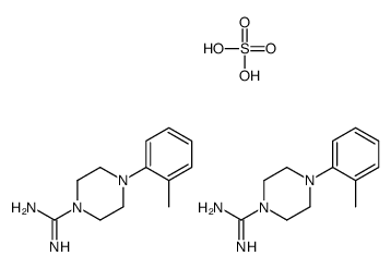 4-(2-methylphenyl)piperazine-1-carboximidamide,sulfuric acid结构式