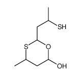 4-methyl-2-(2-sulfanylpropyl)-1,3-oxathian-6-ol结构式