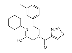 1,2,3-Thiadiazole-4-carboxamide,N-[2-(cyclohexylamino)-2-oxoethyl]-N-[2-(3-methylphenyl)ethyl]-(9CI) Structure