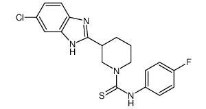 1-Piperidinecarbothioamide,3-(5-chloro-1H-benzimidazol-2-yl)-N-(4-fluorophenyl)-(9CI) Structure