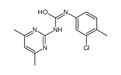 1-(3-chloro-4-methylphenyl)-3-(4,6-dimethylpyrimidin-2-yl)urea结构式