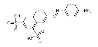 7-[(4-aminophenyl)azo]naphthalene-1,3-disulphonic acid结构式