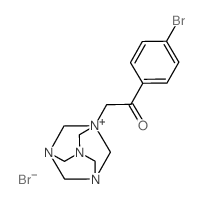 (4-bromo-phenacyl)-hexamethylenetetraminium, bromide Structure