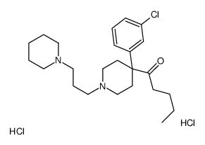 1-[4-(3-chlorophenyl)-1-(3-piperidin-1-ylpropyl)piperidin-4-yl]pentan-1-one,dihydrochloride Structure