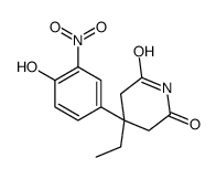 4-ethyl-4-(4-hydroxy-3-nitrophenyl)piperidine-2,6-dione结构式