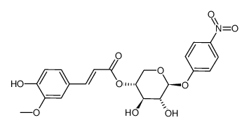 p-nitrophenyl 4-O-feruloyl-β-D-xylopyranoside结构式