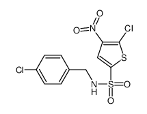 5-chloro-N-[(4-chlorophenyl)methyl]-4-nitrothiophene-2-sulfonamide Structure