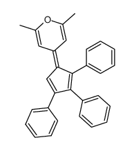 2.6-Dimethyl-4-<2'.3'.4'-triphenyl-cyclopentadienyliden>-pyran Structure