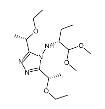 N-[(2R)-1,1-dimethoxybutan-2-yl]-3,5--bis[(1S)-1-ethoxyethyl]-4H-1,2,4-triazol-4-amine Structure