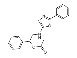 1-acetoxy-1-phenyl-2-(5-phenyl-[1,3,4]oxadiazol-2-ylamino)-ethane结构式