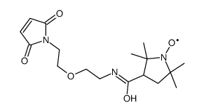 3-[2-(2-马来酰亚氨基乙氧基)乙氨基甲酰]-2,2,5,5-四甲基-1-吡咯烷氧基结构式