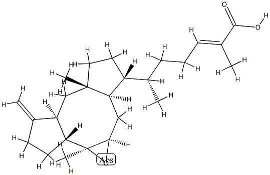 (6α,10β,11α)-7,8α-Epoxyophiobola-3(24),19-dien-21-oic acid structure