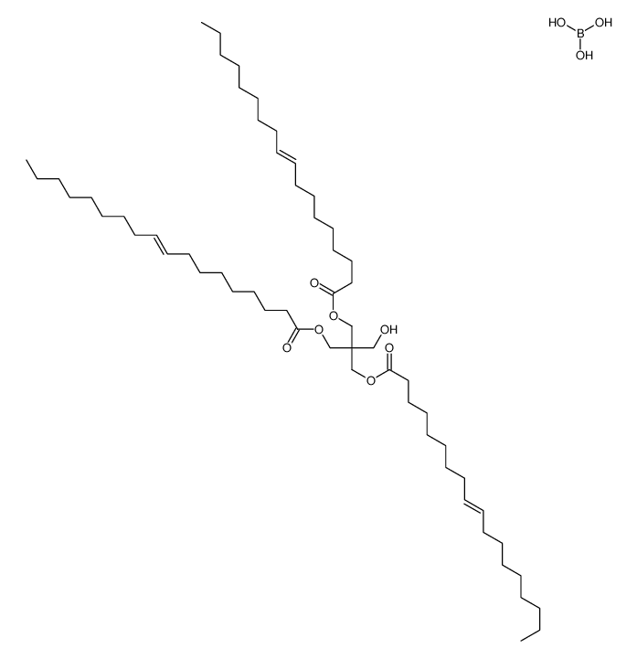 boric acid,[2-(hydroxymethyl)-3-[(E)-octadec-9-enoyl]oxy-2-[[(E)-octadec-9-enoyl]oxymethyl]propyl] (Z)-octadec-9-enoate结构式