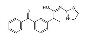 2-(3-Benzoylphenyl)-N-(4,5-dihydrothiazol-2-yl)propionamide结构式