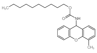 decyl N-(4-methyl-9H-xanthen-9-yl)carbamate结构式