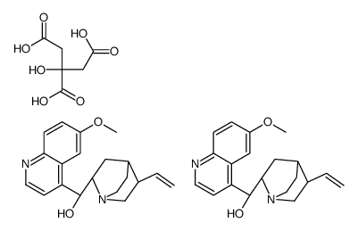 (R)-[(2S,4S,5R)-5-ethenyl-1-azabicyclo[2.2.2]octan-2-yl]-(6-methoxyquinolin-4-yl)methanol,2-hydroxypropane-1,2,3-tricarboxylic acid结构式