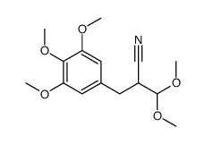 3,4,5-TRIMETHOXY-2'-CYANO-DI-HYDROCINNAMALDEHYDE DIMETHYLACETAL structure