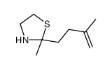 2-methyl-2-(3-methylbut-3-enyl)-1,3-thiazolidine Structure