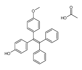 acetic acid,4-[1-(4-methoxyphenyl)-2,2-diphenylethenyl]phenol结构式