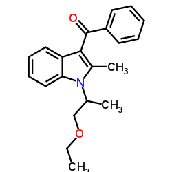 3-benzoyl-N-beta-ethoxyisopropyl-2-methylindole Structure