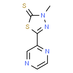 1,3,4-Thiadiazole-2(3H)-thione,3-methyl-5-pyrazinyl-(9CI) structure