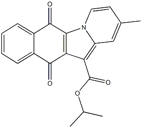 isopropyl 2-methyl-6,11-dioxo-6,11-dihydrobenzo[f]pyrido[1,2-a]indole-12-carboxylate结构式