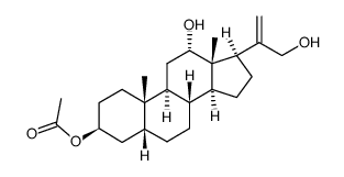 20-Methylen-5β-pregnan-3β,12α,21-triol-3-acetat Structure