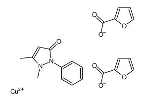 copper,1,5-dimethyl-2-phenylpyrazol-3-one,furan-2-carboxylate Structure